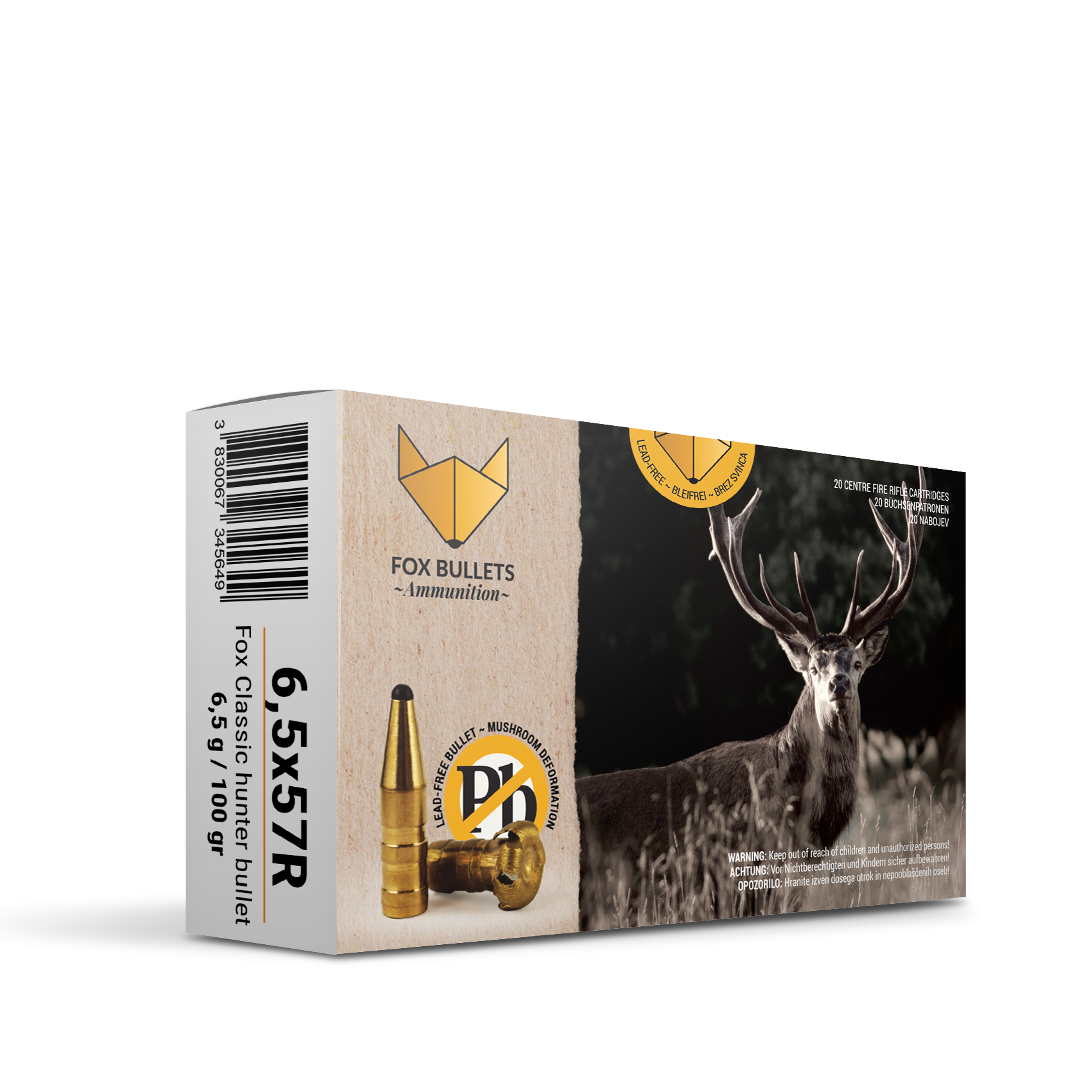 Ammunition 6.5x57R (6,5 g/100 gr) - Fox Bullets